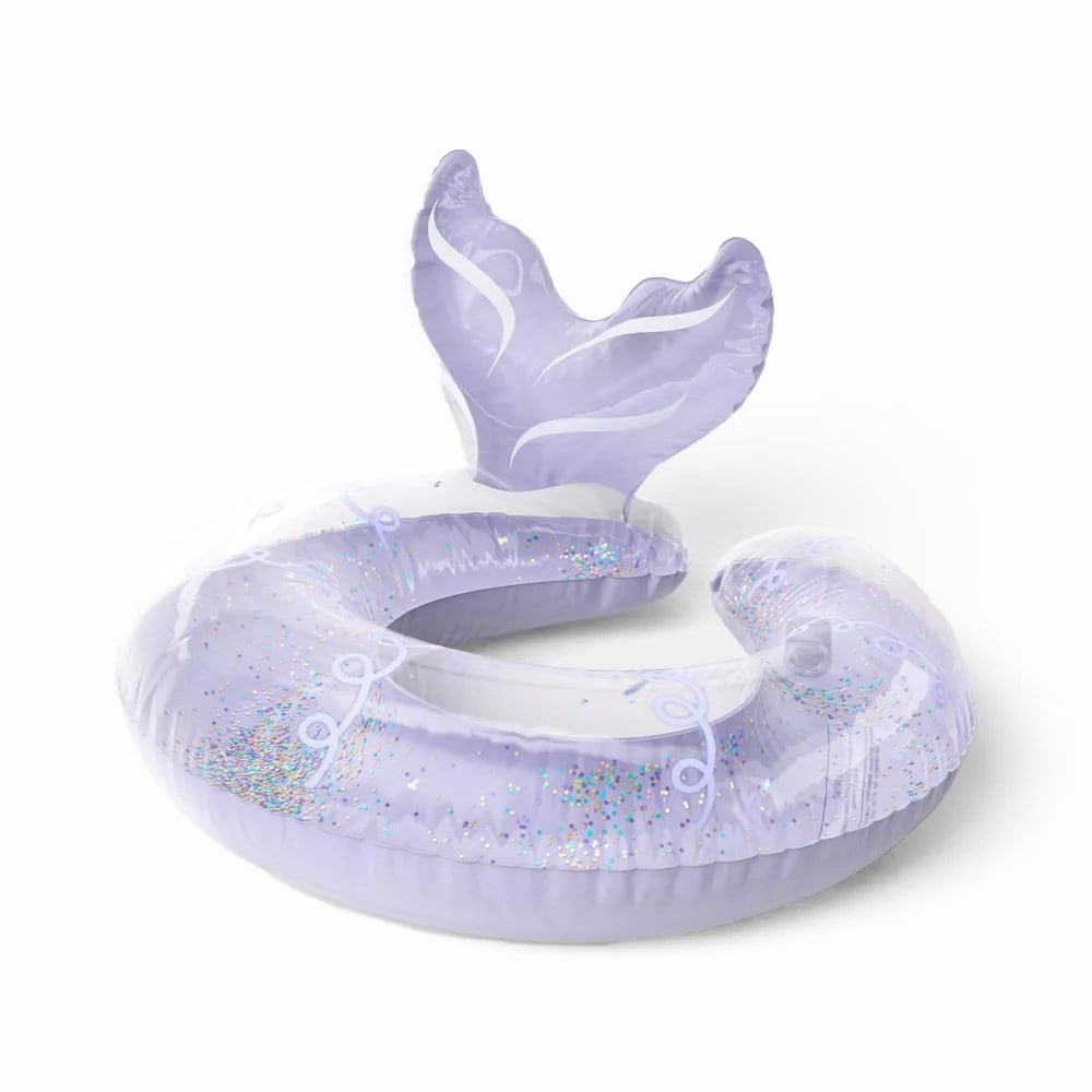 Sun Squad Split Ring-Mermaid Glitter Novelty Float Lavender Yüzme Simidi 47 cm