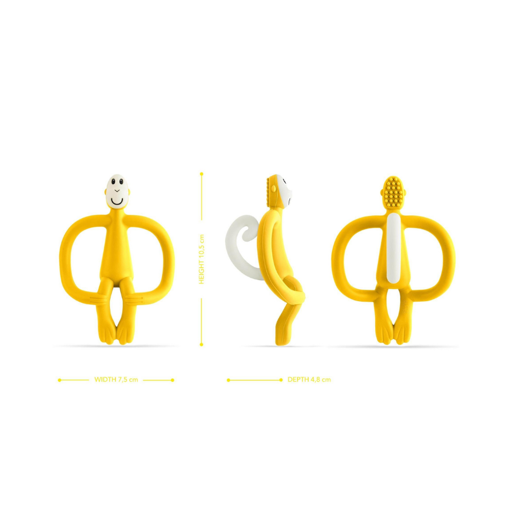 Matchstick Monkey Silikon Diş Kaşıyıcı Monkey Sarı