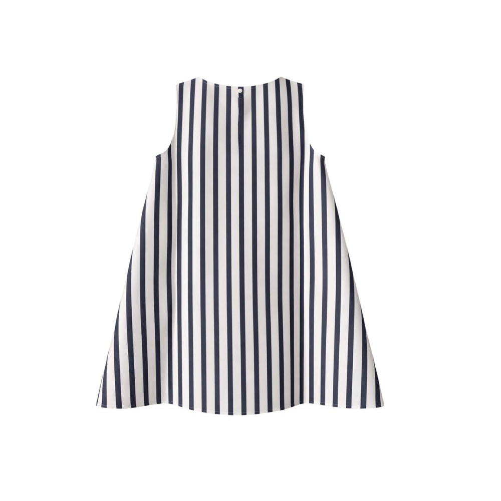 Midu & Fun Fresh Stripe Lacivert Elbise