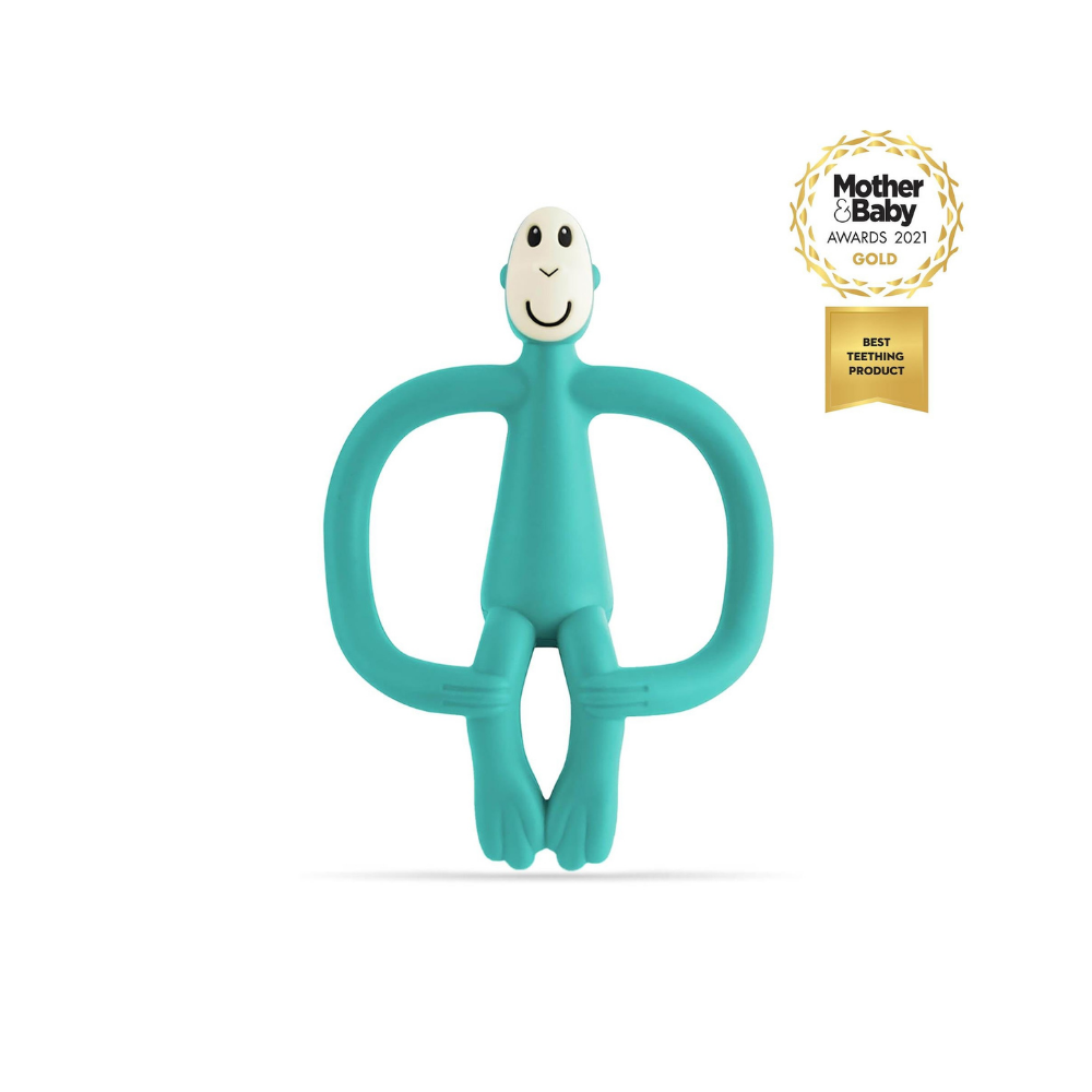 Matchstick Monkey Silikon Diş Kaşıyıcı Monkey Turkuaz