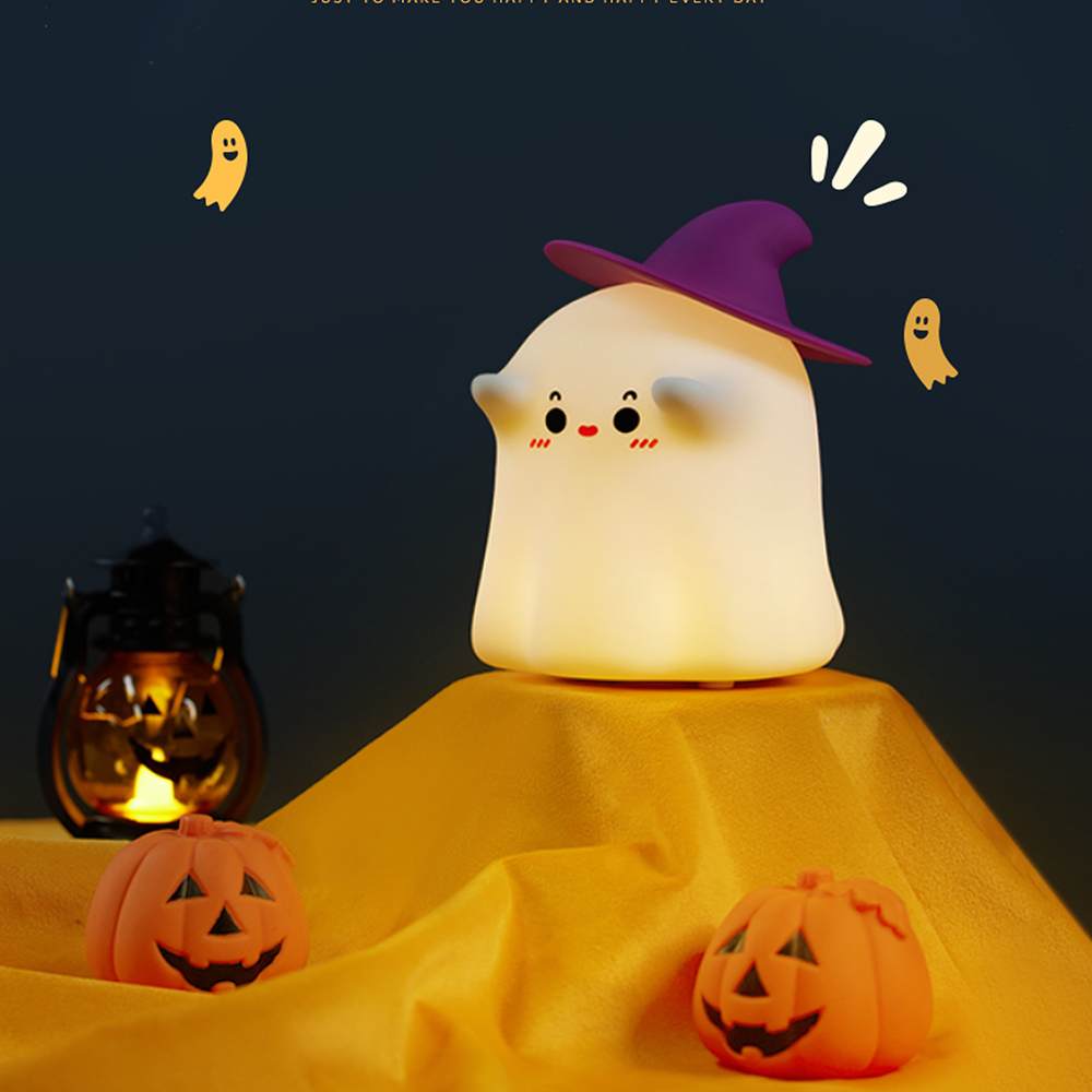 Acornia Sevimli Hayalet Silikon Gece Lambası