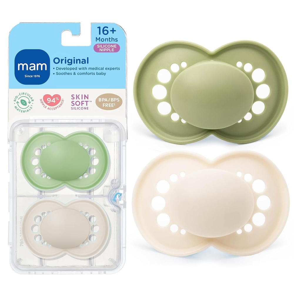 Mam Original Matte 2'li Emzik Peppermint/Cotton 16+ Ay
