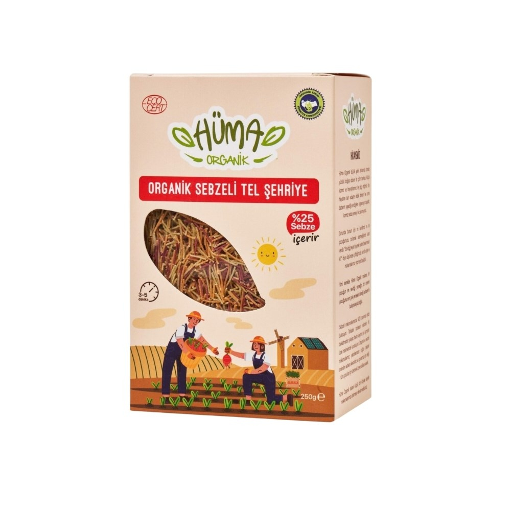 Hüma Organik Sebzeli Tel Şehriye 250 gr