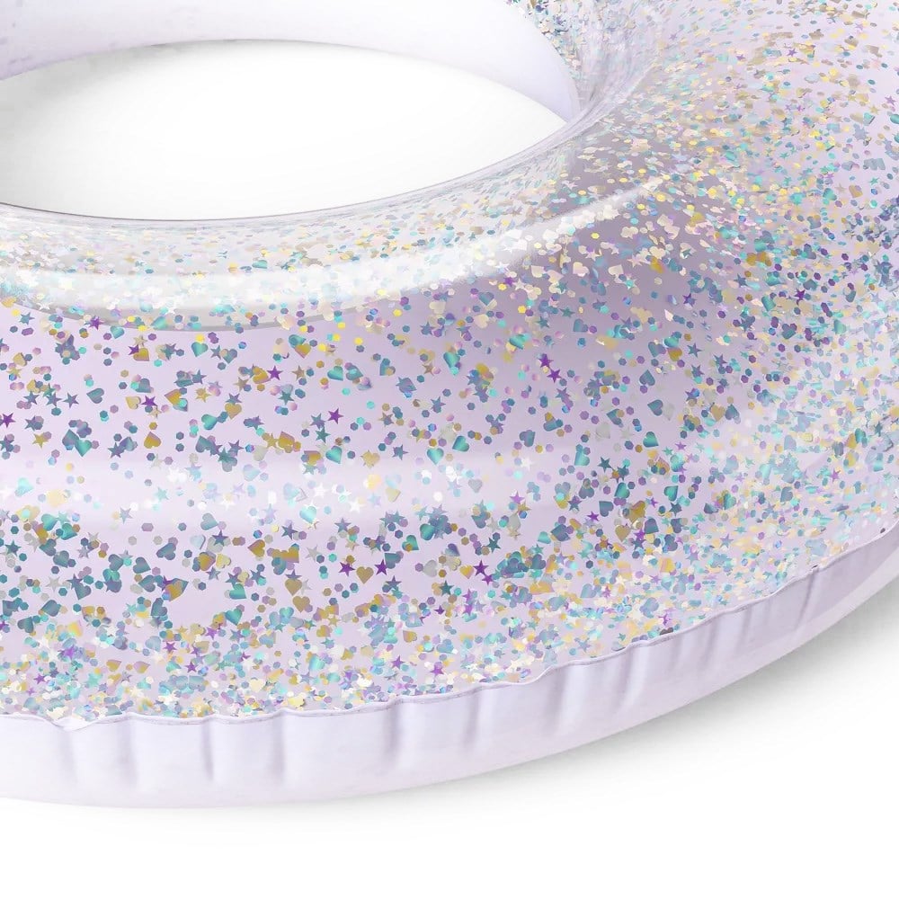 Sun Squad Glitter Pool Inner Tube Lavender Yüzme Simidi 92 cm