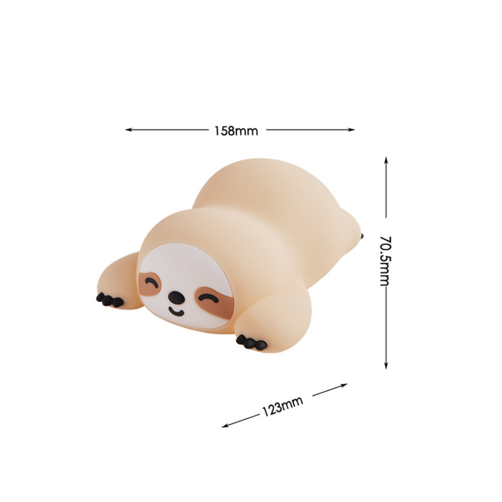 Acornia Sloth Tembel Hayvan Silikon Gece Lambası
