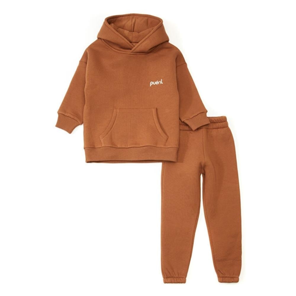 Pueril Kids Çocuk Eşofman Takımı Şardonlu Toffee