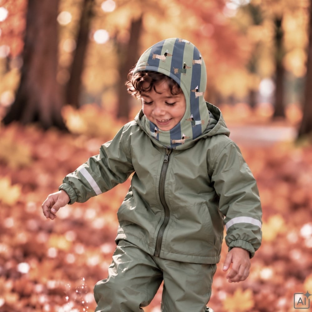 Asu Baby & Kids Doggy Green Cozy Çift Taraflı Balaklava