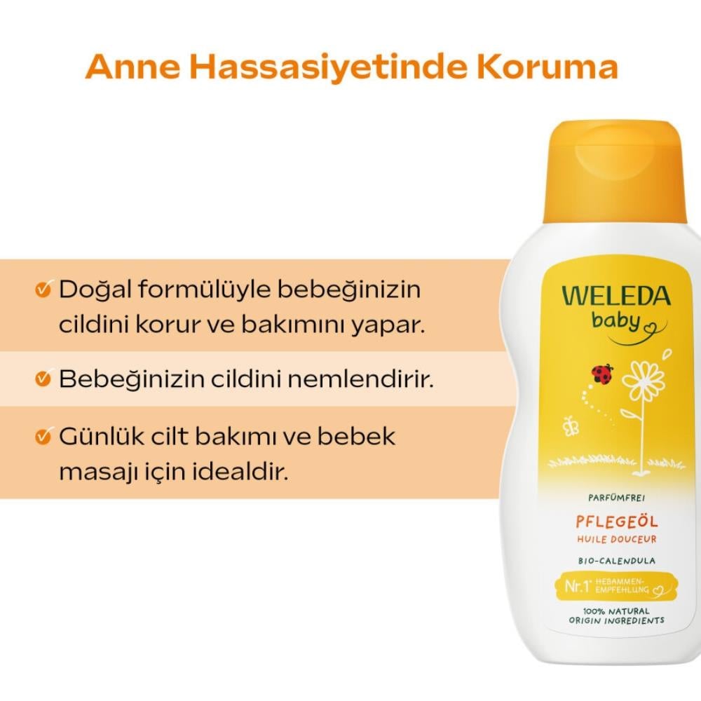 Weleda Calendula Organik Parfümsüz Bebek Yağı 200 ml