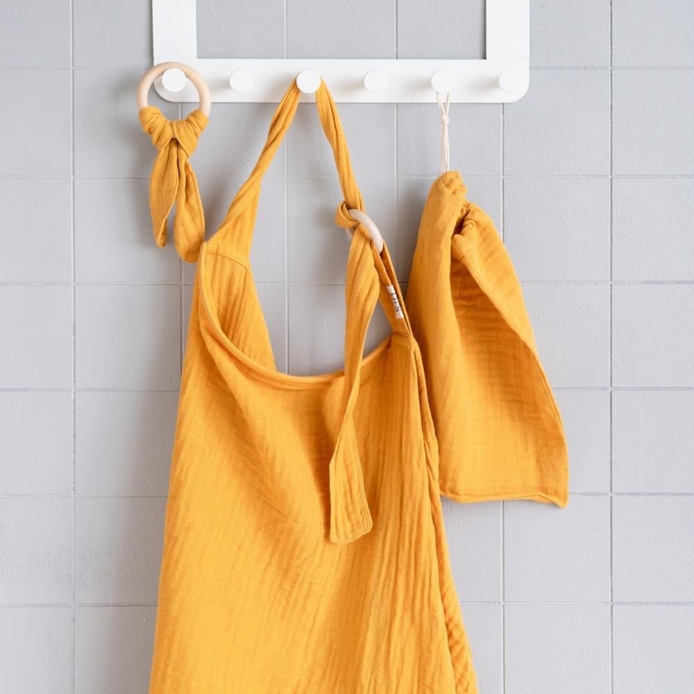 Münü Design Müslin Emzirme Örtüsü Seti Sarı