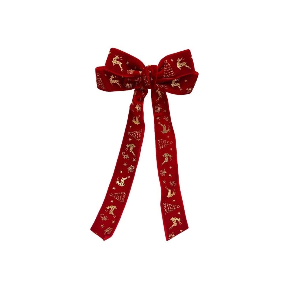 Mini & Kids Kadife Fiyonk Toka Red Bow