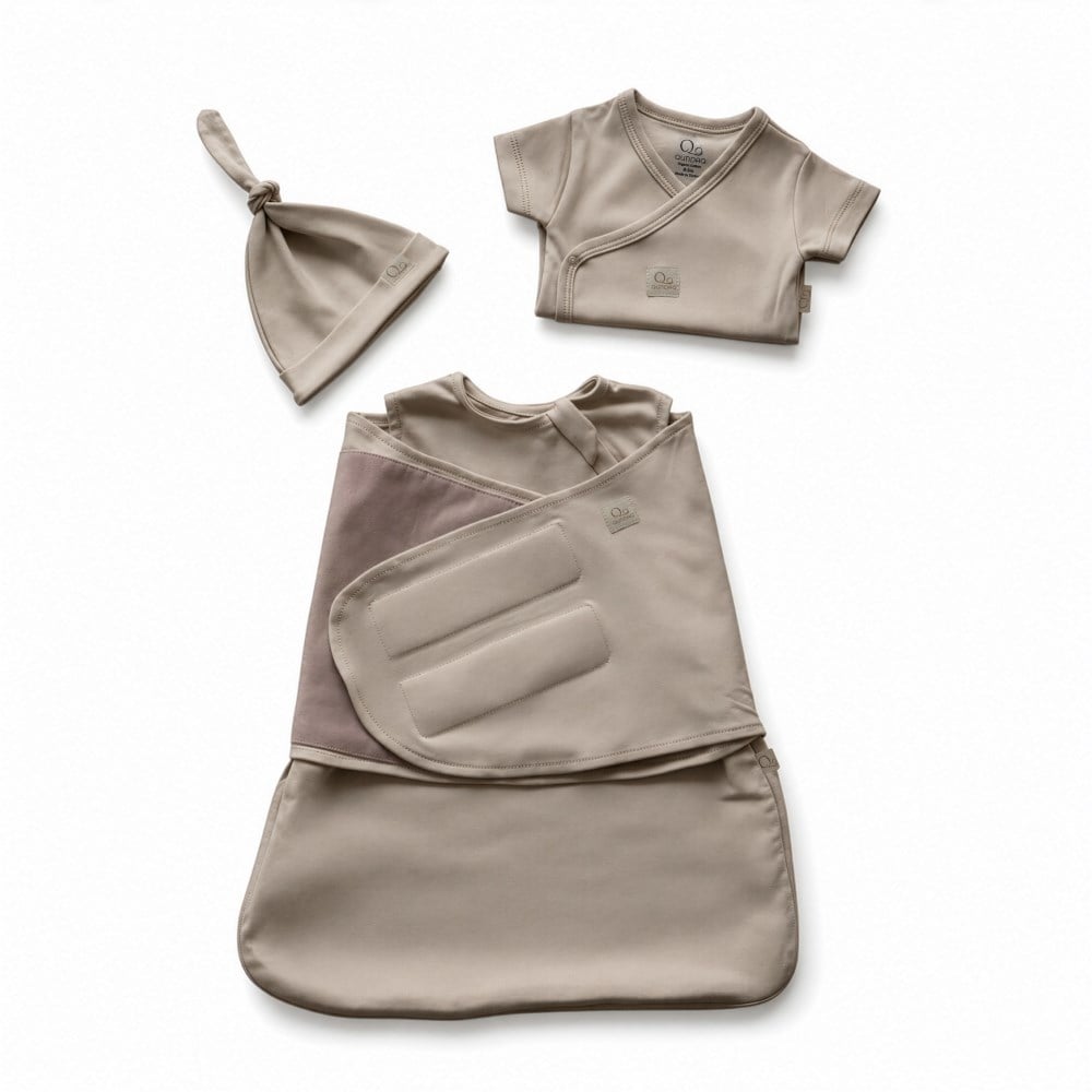 Qundaq Yenidoğan Kundak Seti Kalça Dostu Bej (Soft Beige)