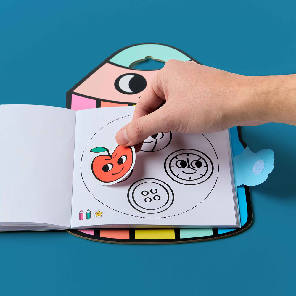 Omy Montessori Çıkartma ve Boyama Kitabı Geometric Shapes