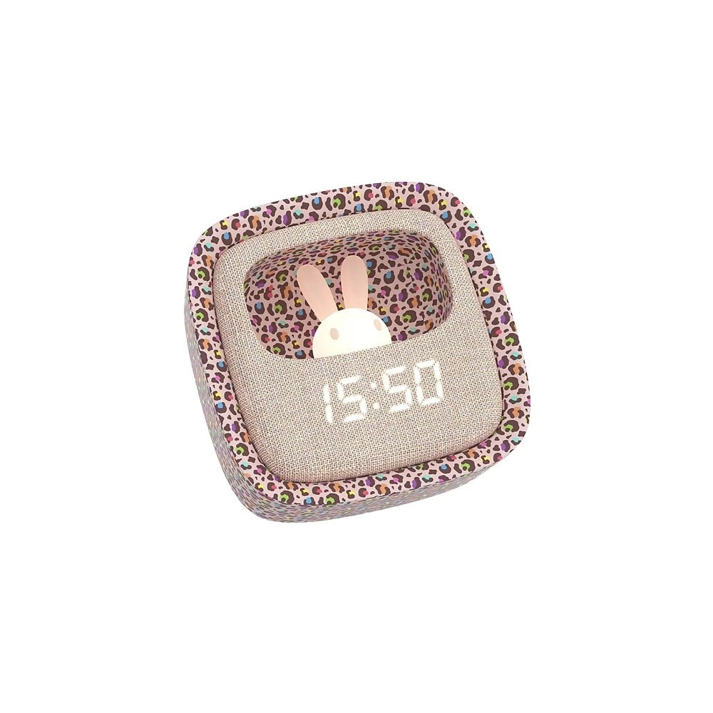 Mob Billy Clock Masaüstü Saat ve Aydınlatma Gökkuşağı Leopar