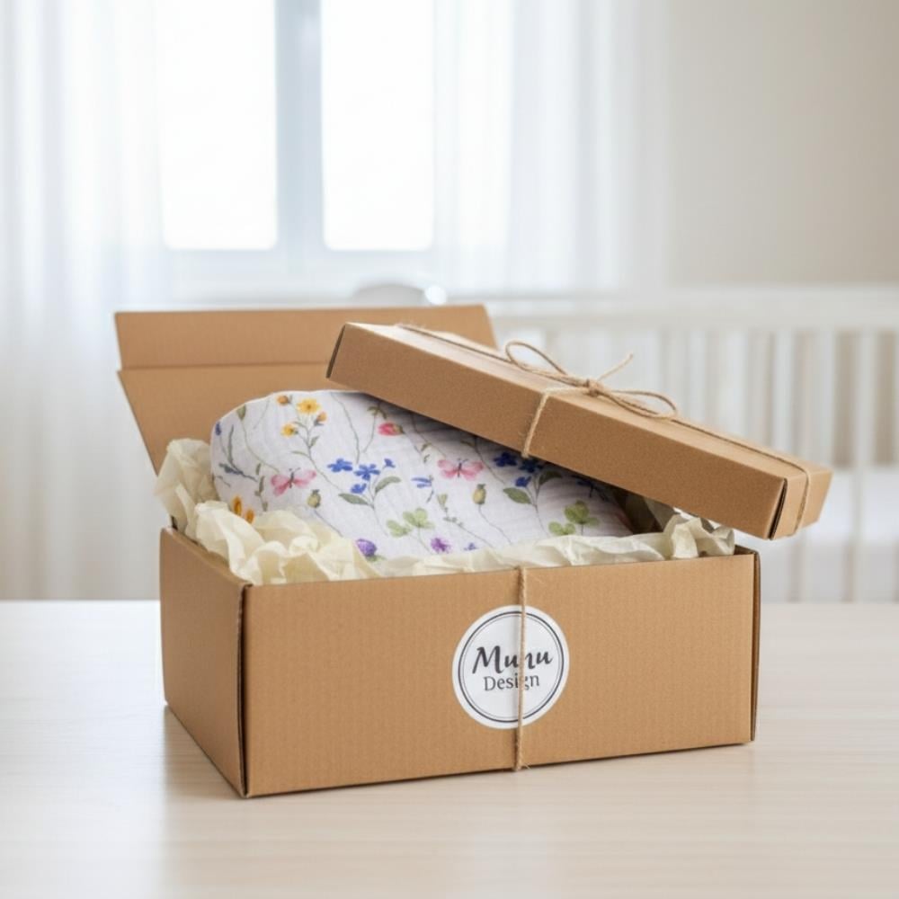 Münü Design Müslin Ponponlu Bebek Battaniyesi Çiçek