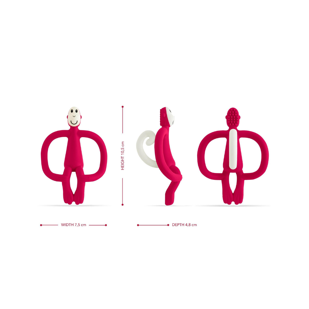 Matchstick Monkey Silikon Diş Kaşıyıcı Monkey Kırmızı