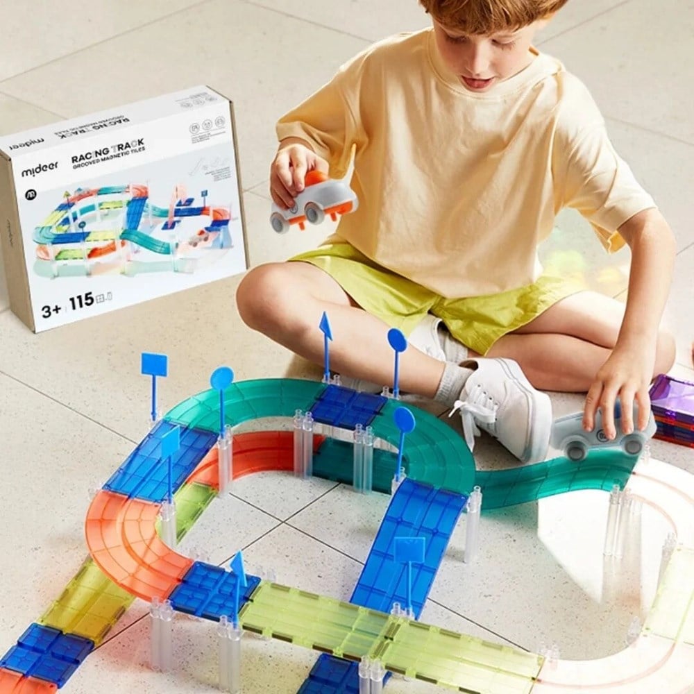 Magnetic Tiles Arabalı Yarış Pisti  115 Parça
