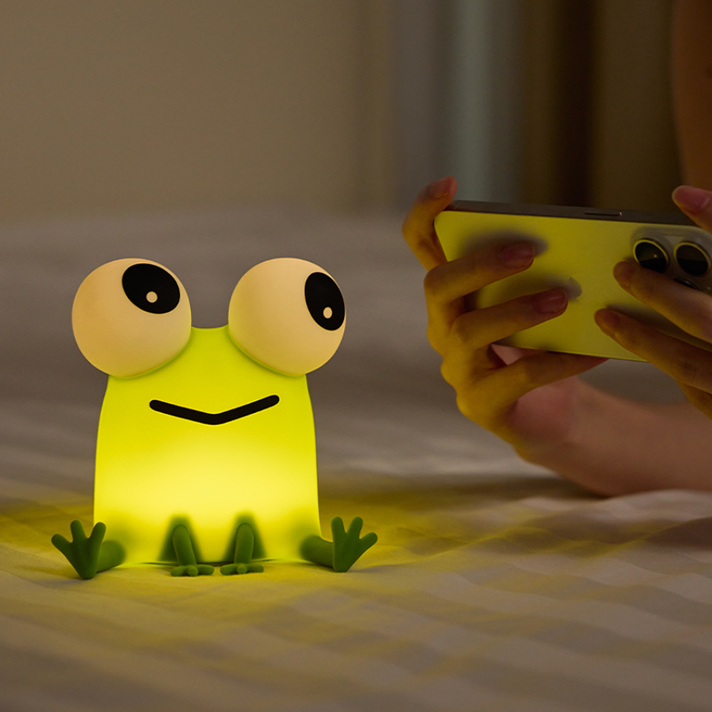 Acornia Pörtlek Göz Kurbağa Silikon Gece Lambası
