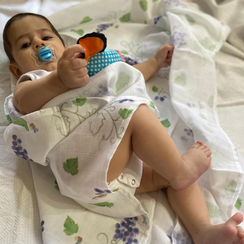 Münü Design Müslin Örtü Üzüm