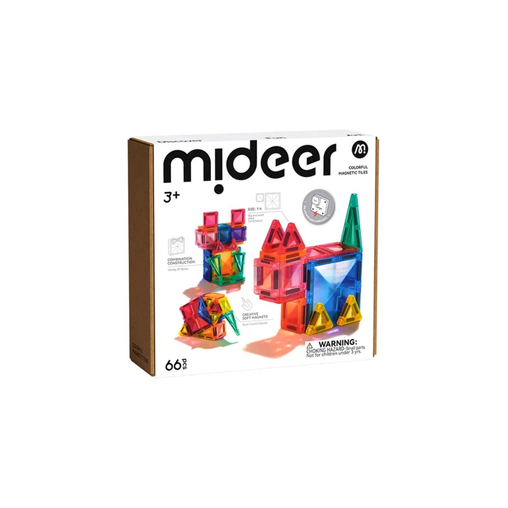 Mideer Magnetic Tiles Mini Collection 66 Parça