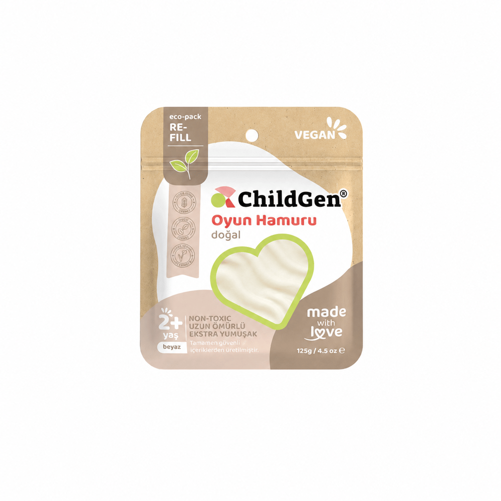 Childgen Play Dough Kartuş 125 gr Beyaz Oyun Hamuru