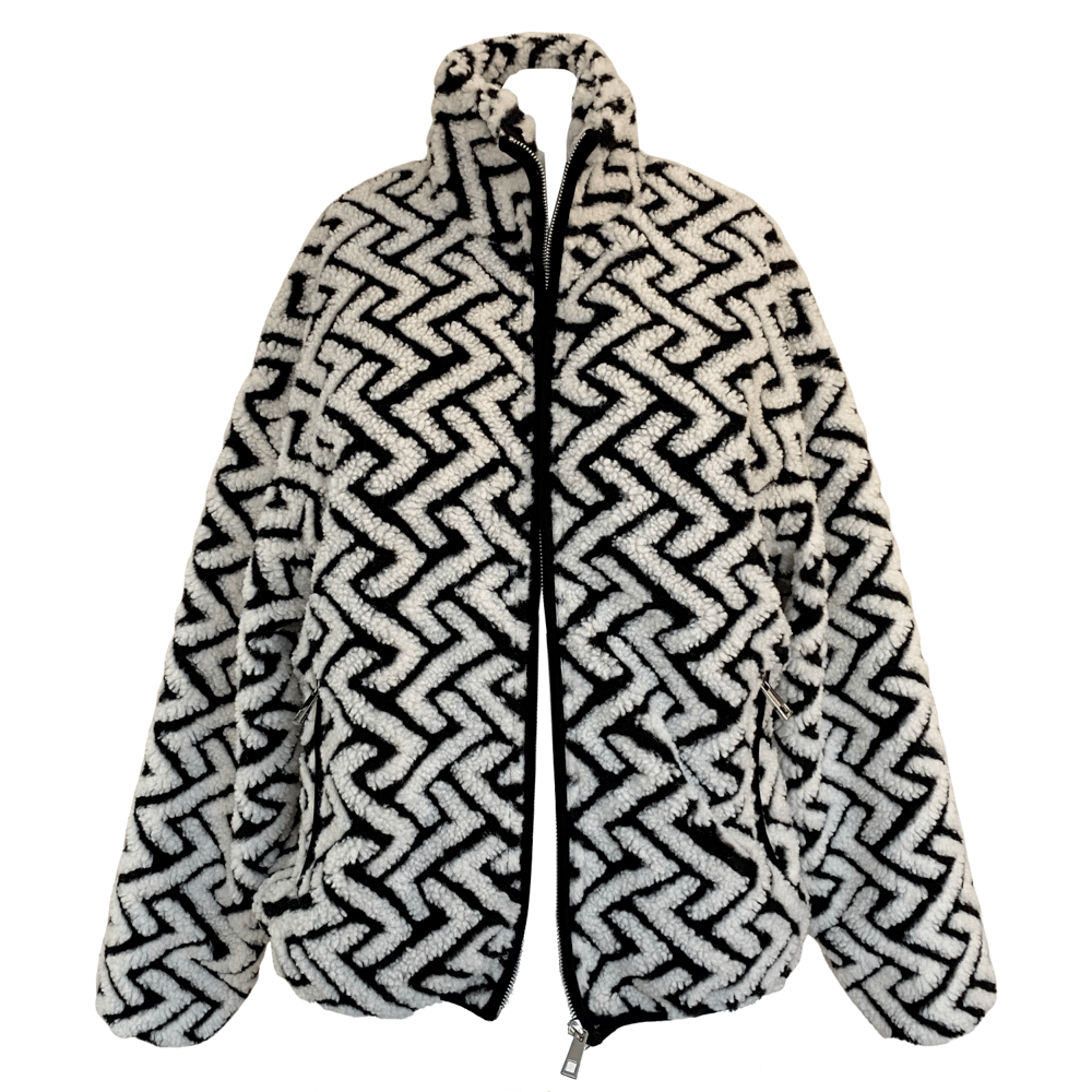 Oysho Siyah/Beyaz Teddy Mont - XS