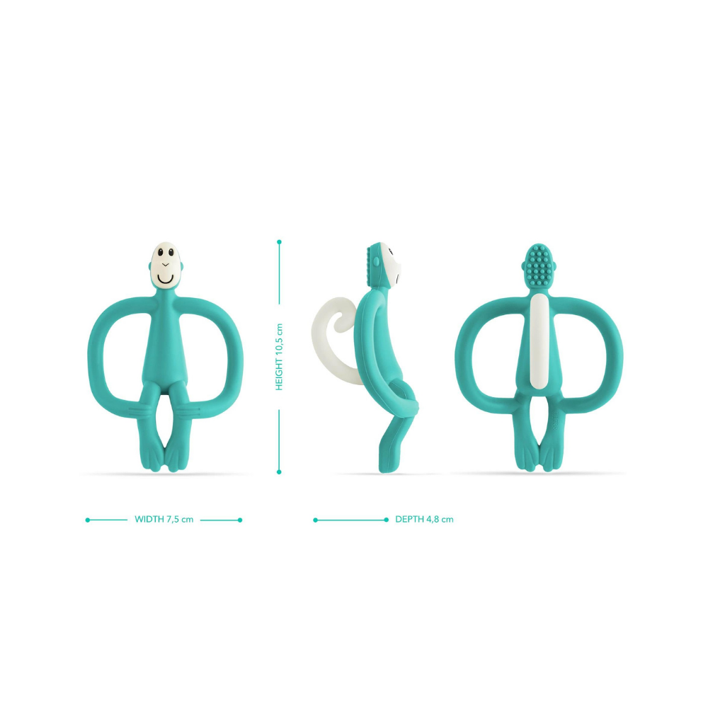 Matchstick Monkey Silikon Diş Kaşıyıcı Monkey Turkuaz