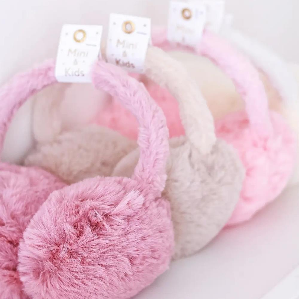 Mini & Kids Peluş Kulaklık Gül Kurusu