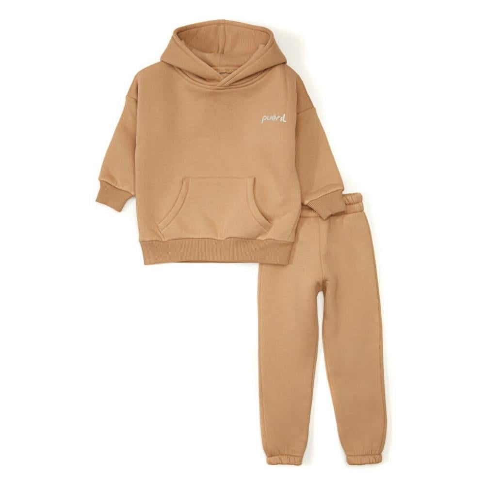 Pueril Kids Çocuk Eşofman Takımı Şardonlu Kahverengi