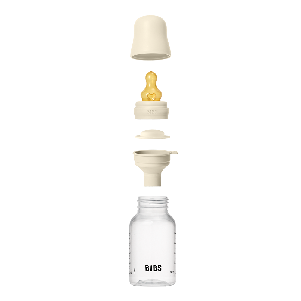 Bibs Baby PP Bottle Kauçuk Uç Yavaş Akış Biberon | Ivory 150 ml