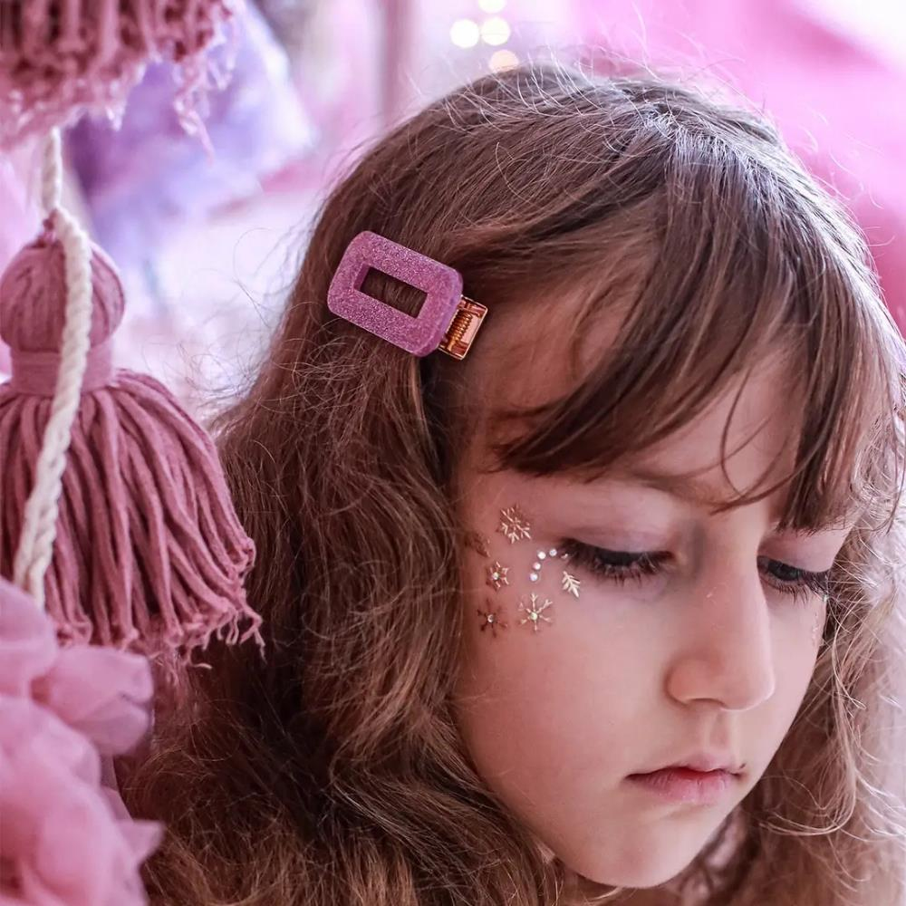 Mini & Kids Uzun Simli Toka Pink Rectangle