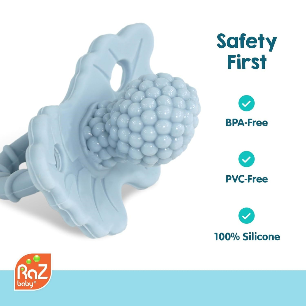 RaZbaby RaZberry Silikon Diş Kaşıyıcı | Kırmızı