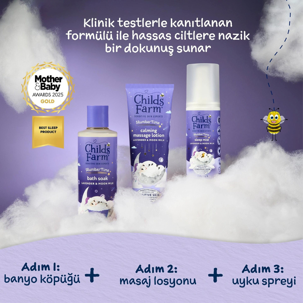 Childs Farm Uyku Zamanı Rahatlatıcı Uyku Spreyi Lavanta Ay Işığı Sütü 100 ml