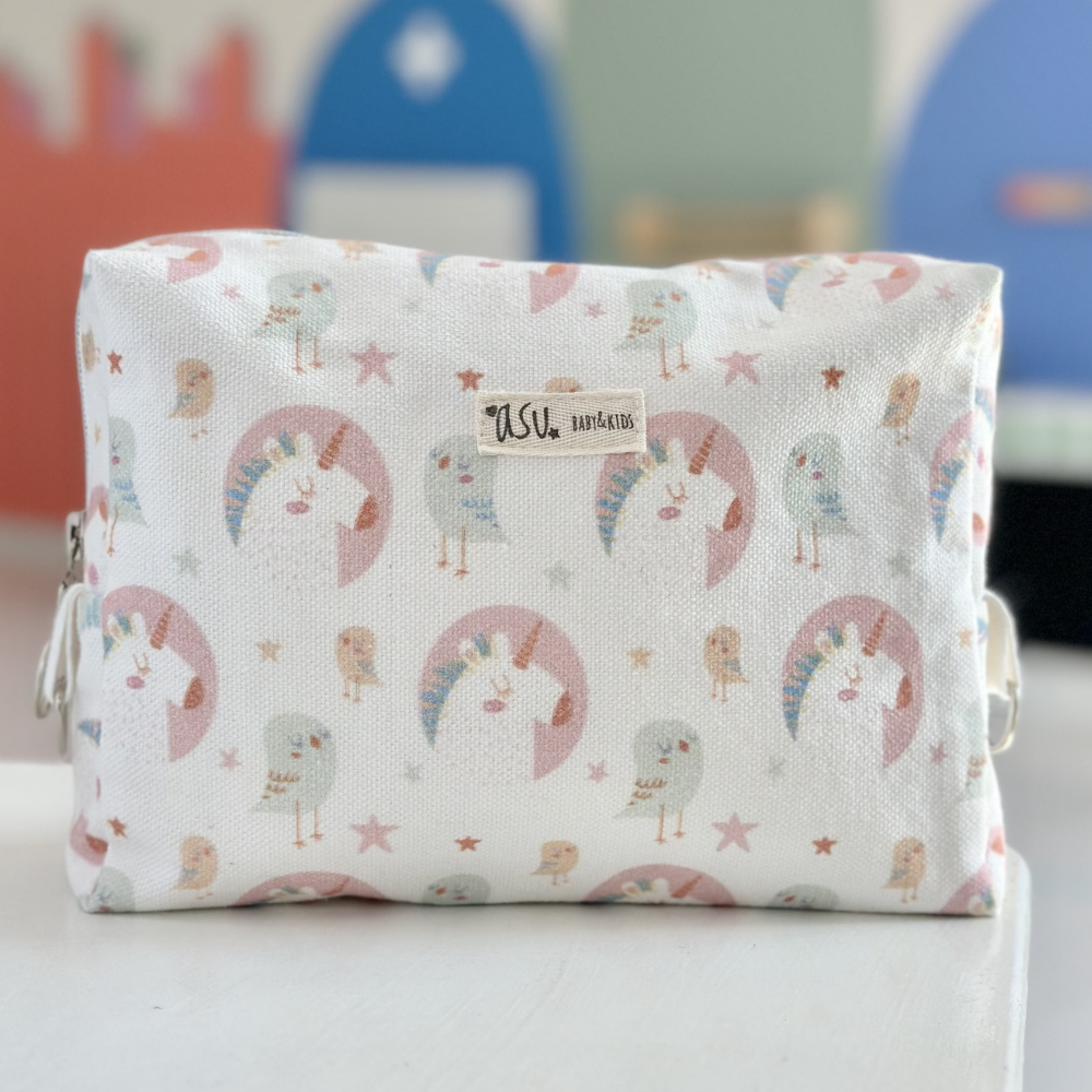 Asu Baby Unicornbird Organik Pamuk Sıvı Geçirmez Çanta