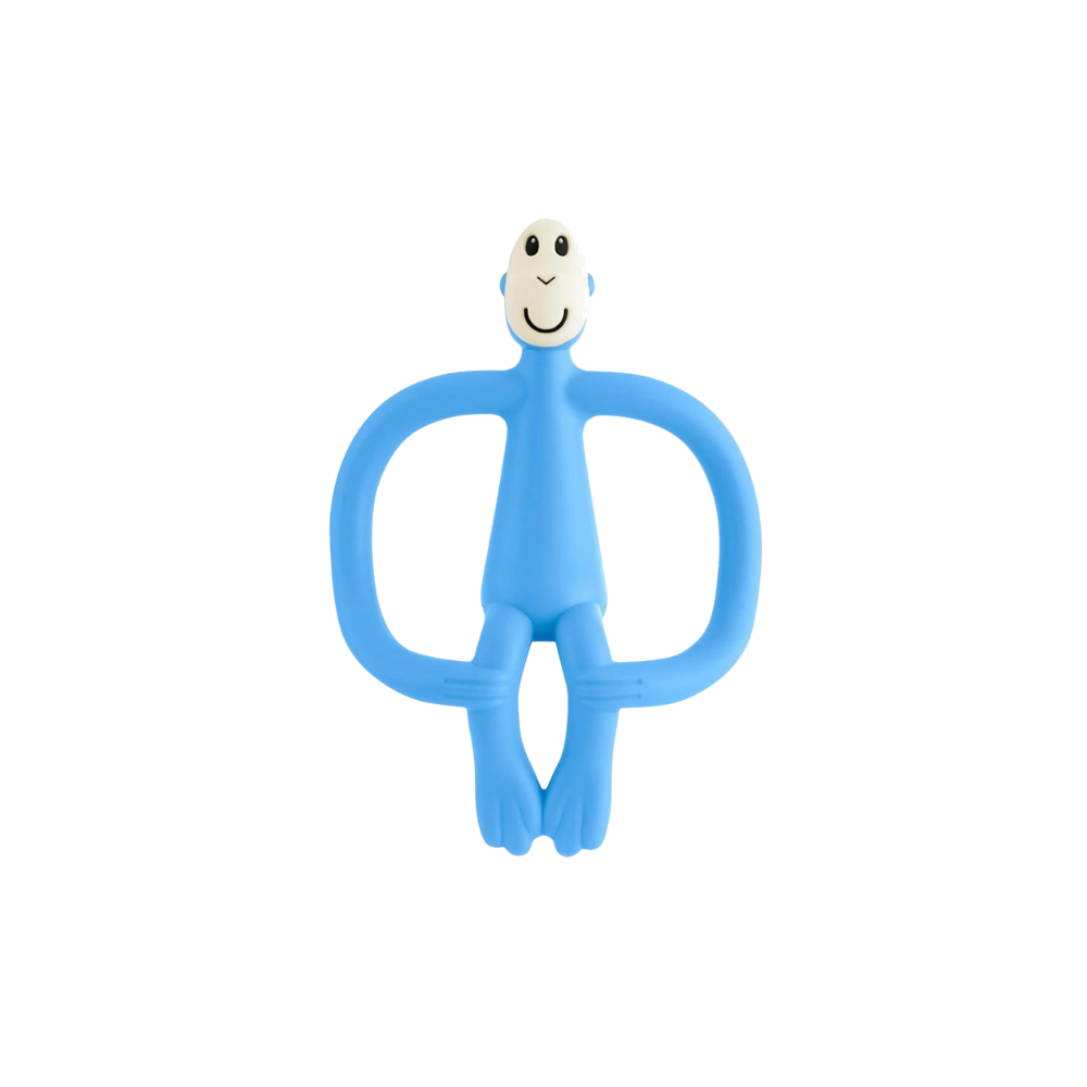 Matchstick Monkey Silikon Diş Kaşıyıcı Monkey Bebe Mavisi