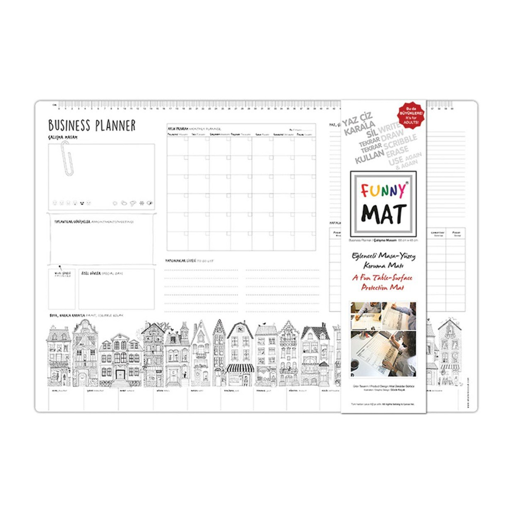 Akademi Çocuk Funny Mat Çalışma Masam Business Planer Yetişkin