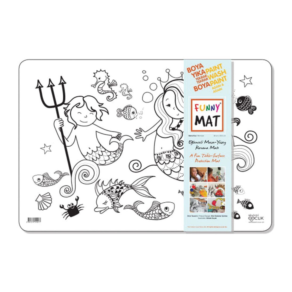 Akademi Çocuk Funny Mat Deniz Kızı