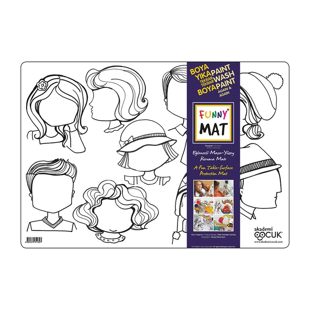 Akademi Çocuk Funny Mat Duygular
