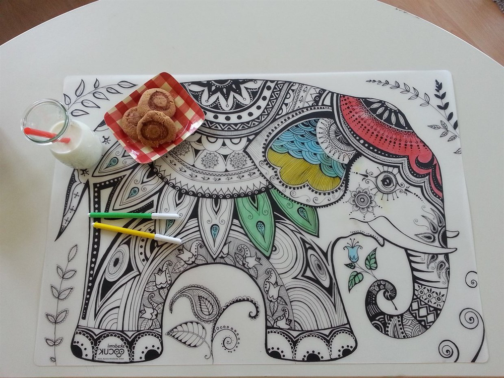 Akademi Çocuk Funny Mat Fil Mandala