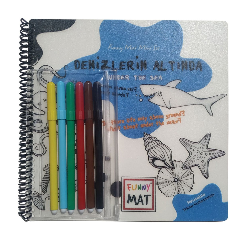 Akademi Çocuk Funny Mat Kalemli Mini Set Denizlerin Altında