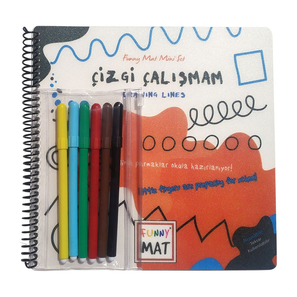 Akademi Çocuk Funny Mat Kalemli Mini Set Çizgi Çalışmam