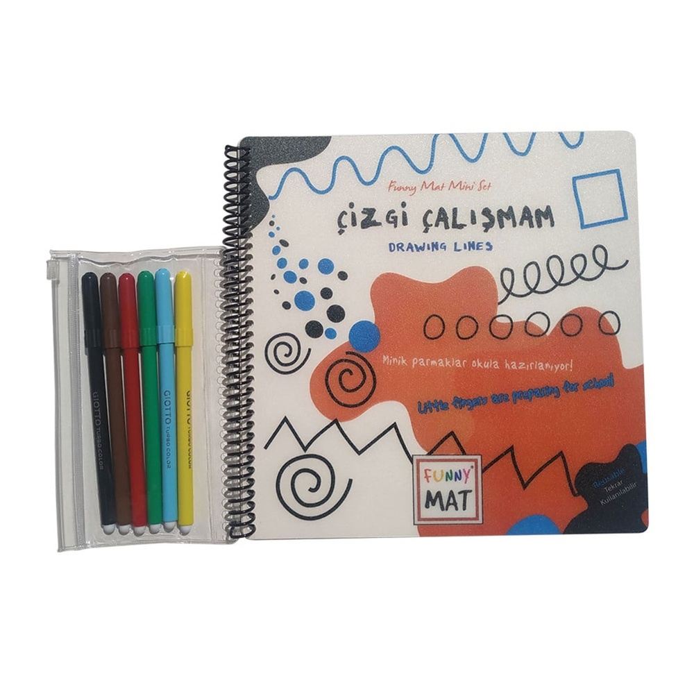 Akademi Çocuk Funny Mat Kalemli Mini Set Çizgi Çalışmam