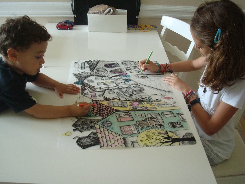 Akademi Çocuk Funny Mat Kedili Sokak