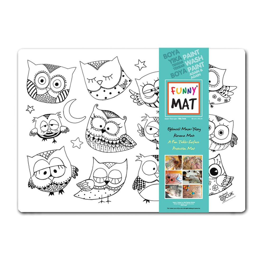 Akademi Çocuk Funny Mat Şaşkın Baykuşlar