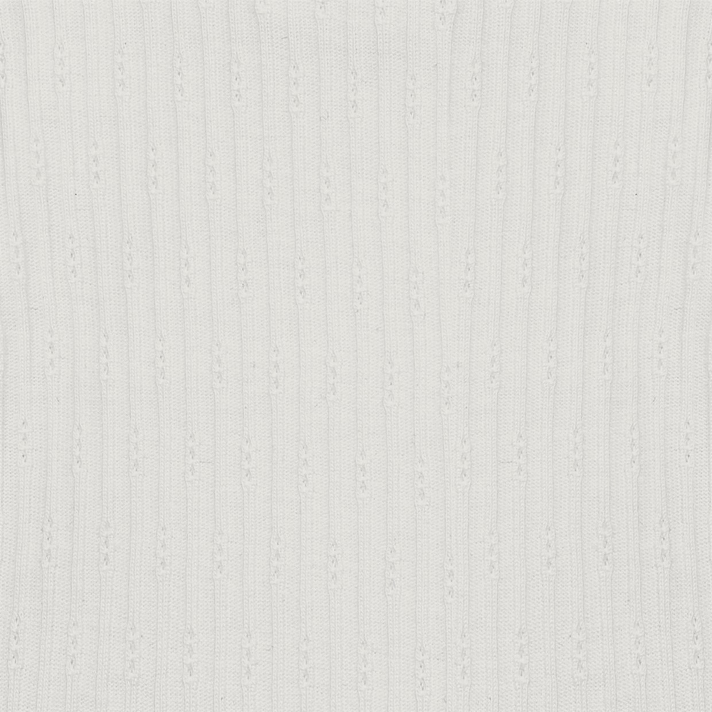 All White Jacquard Rib Şortlu Pijama Takımı