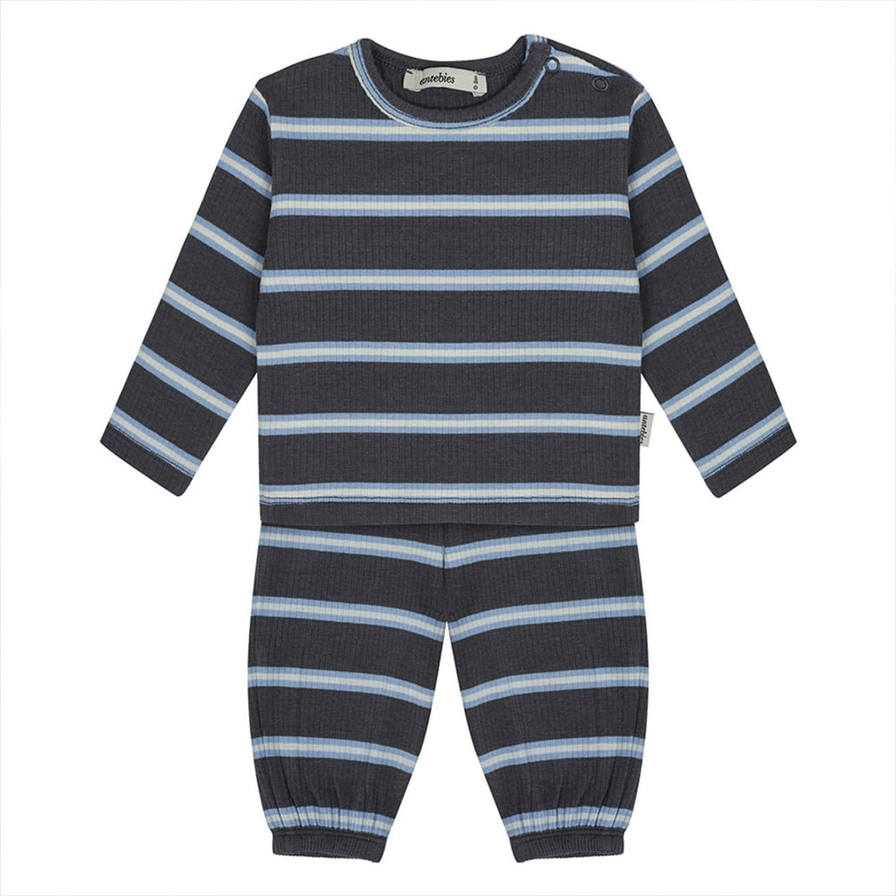 Antebies Bold Stripe Rib Pijama Takımı