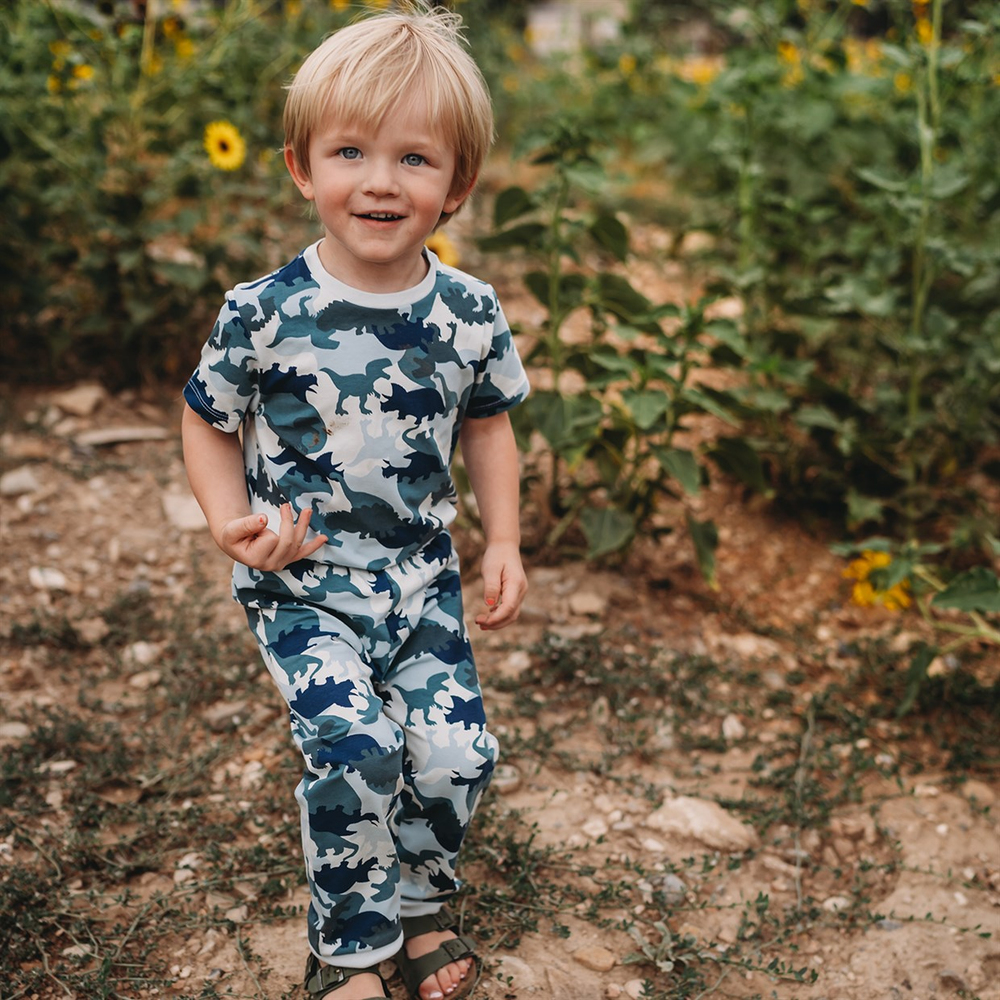 Antebies Camouflage Dino Kısa Kollu Pijama Takımı