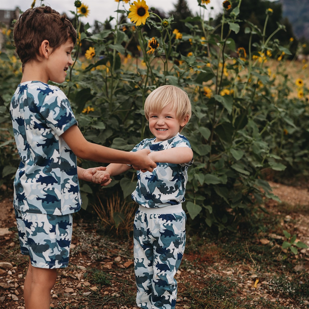 Antebies Camouflage Dino Kısa Kollu Pijama Takımı