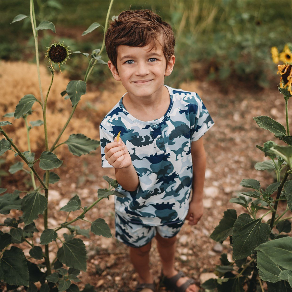 Antebies Camouflage Dino Şortlu Pijama Takımı