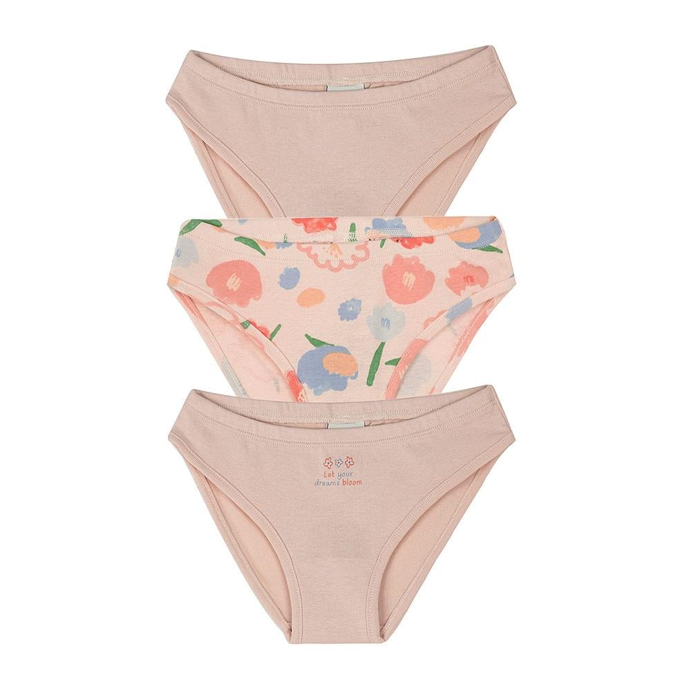 Antebies Çiçek Buketi Külot Üçlü Set