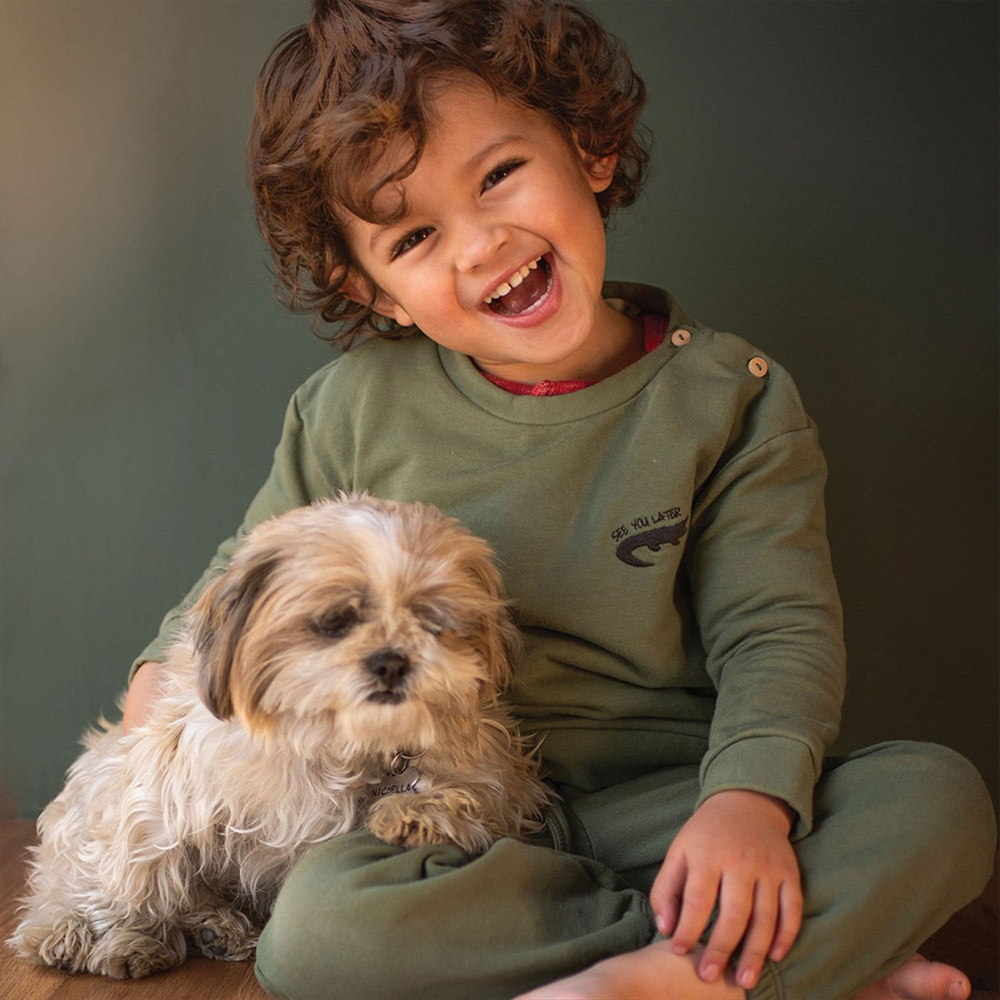 Antebies Crocodile Fun Futter Sweatshirt Pantolon Takım